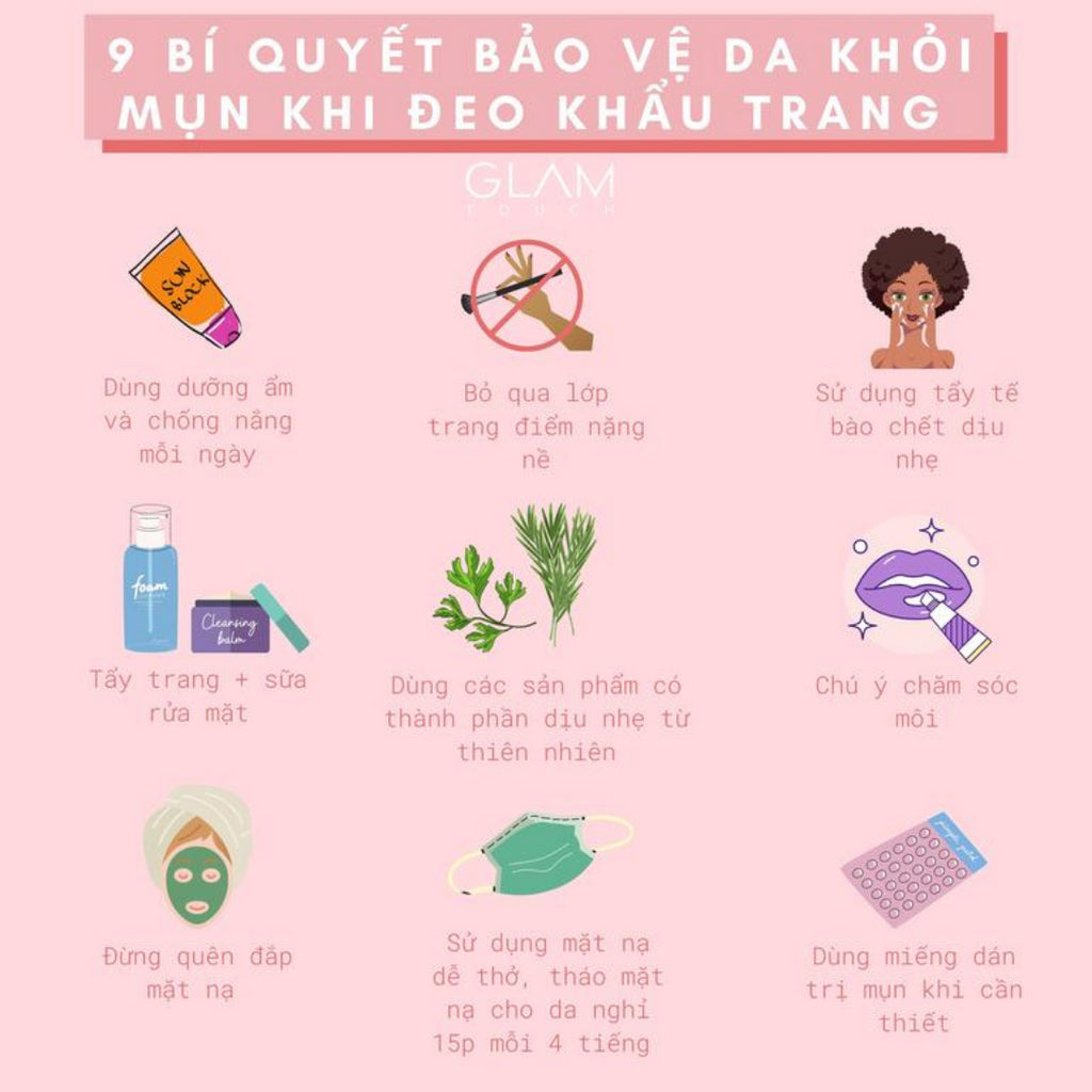 9 Bí Quyết Bảo Vệ Da Khỏi Mụn Khi Đeo Khẩu Trang