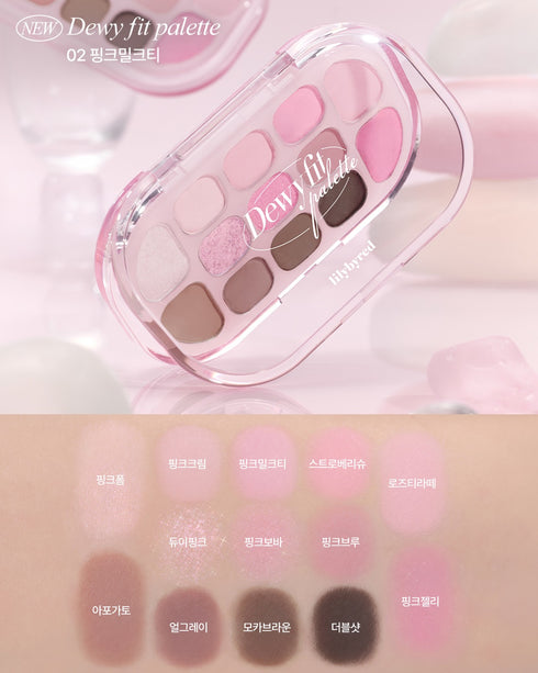 Lilybyred Dewy Fit Palette 02 Pink Milk Tea
