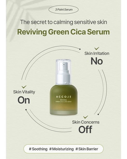 Accoje Reviving Green Cica Care Serum 50ml (Exp 05/2026)