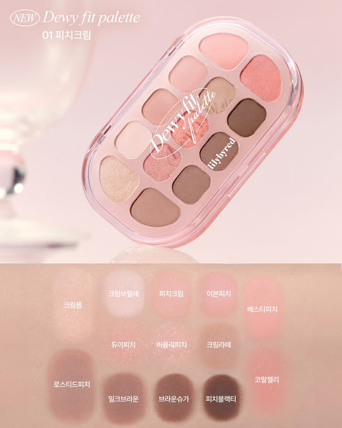 Lilybyred Dewy Fit Palette 01 Peach Cream