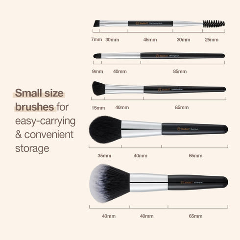 STUDIO17 Portable Makeup Brush Set 5pcs