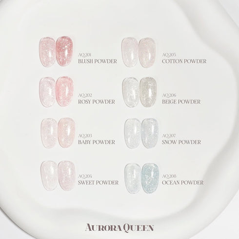 Aurora Queen Glitter Gel Polish - Sugar Powder (8 Colors)