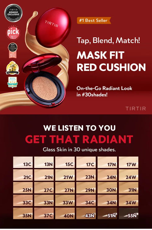 TIRTIR Mask Fit Red Cushion Trial Kit (6 Shades)
