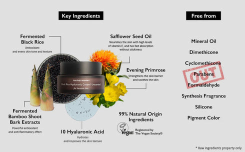 Haruharu Wonder Black Rice 10 Hyaluronic Cream Unscented 50ml