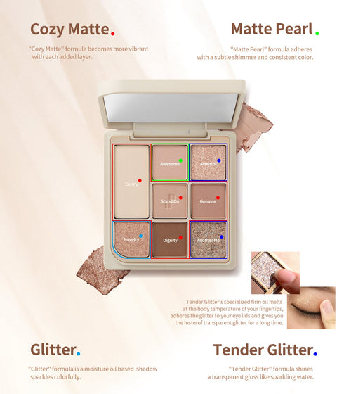 Heart Percent Dote On Mood Eye Palette 04 Another Nude Facets