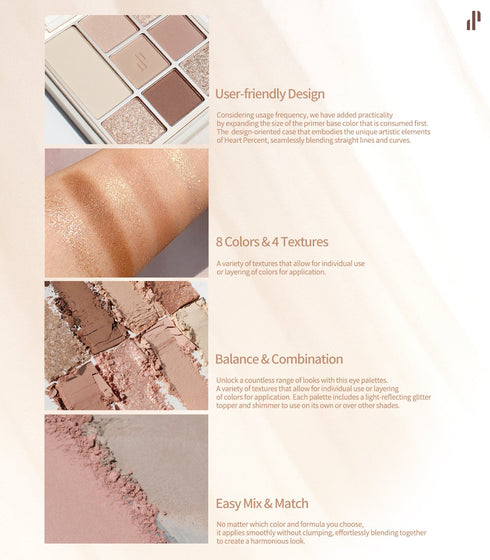 Heart Percent Dote On Mood Eye Palette 04 Another Nude Facets