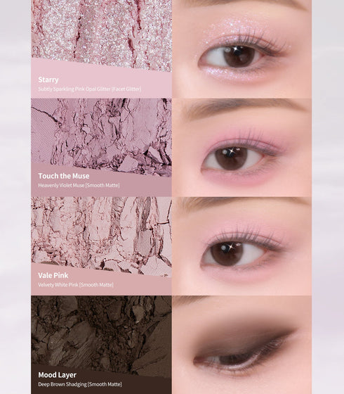 Heart Percent Dote on Mood Eye Palette 07 Cool Muse Pacets