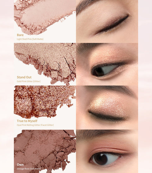 Heart Percent Dote on Mood Eye Palette 01 Rose Facets