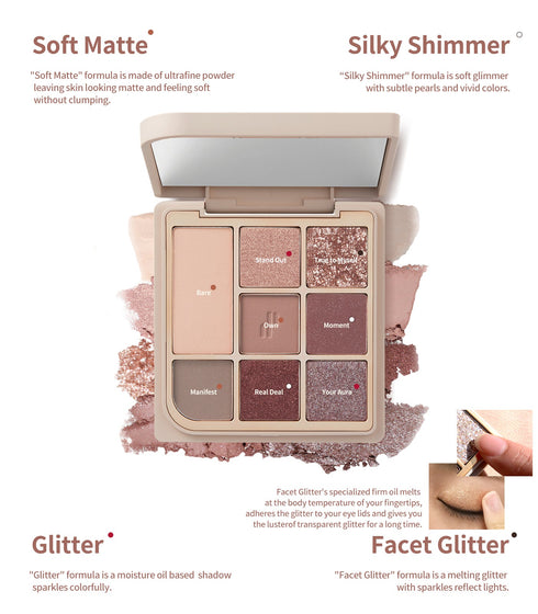 Heart Percent Dote on Mood Eye Palette 01 Rose Facets