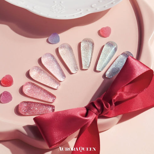 Aurora Queen Glitter Gel Polish - Sugar Powder (8 Colors)