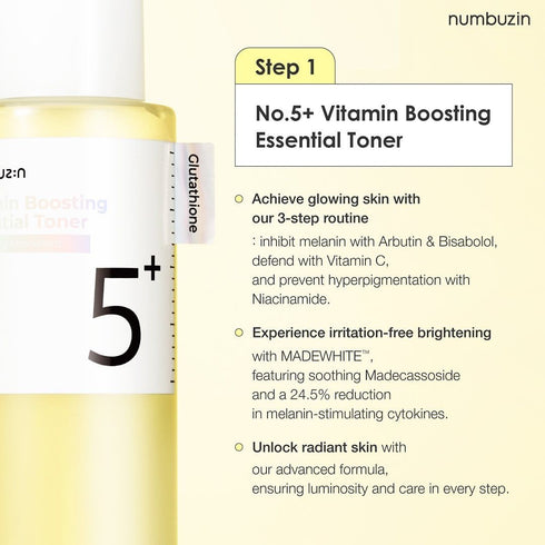 Numbuzin No.5+ Vitamin Boosting Essential Toner 200ml