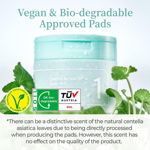 Numbuzin No.1 Centella Re-Leaf Green Toner Pad (70 pads)